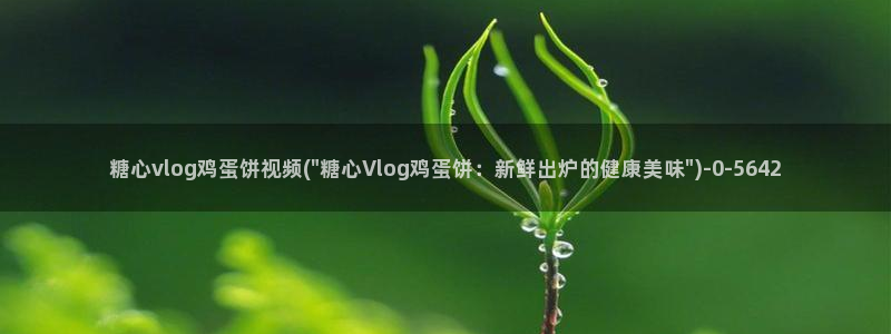 糖心vlog酒醉:糖心vlog鸡蛋饼视频