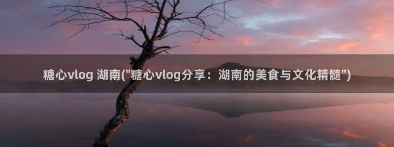糖心vlog董小姐:糖心vlog 湖南(